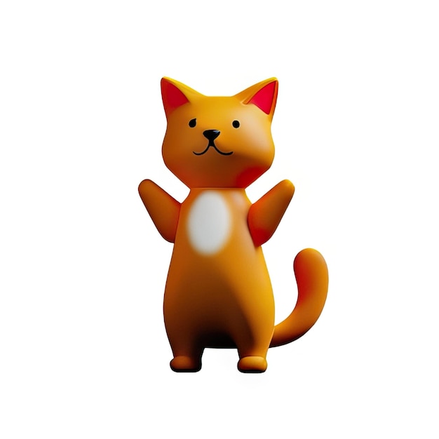 Ilustração de gato 3D