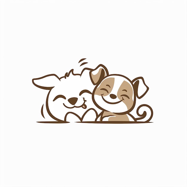 Ilustração de gato e cachorro