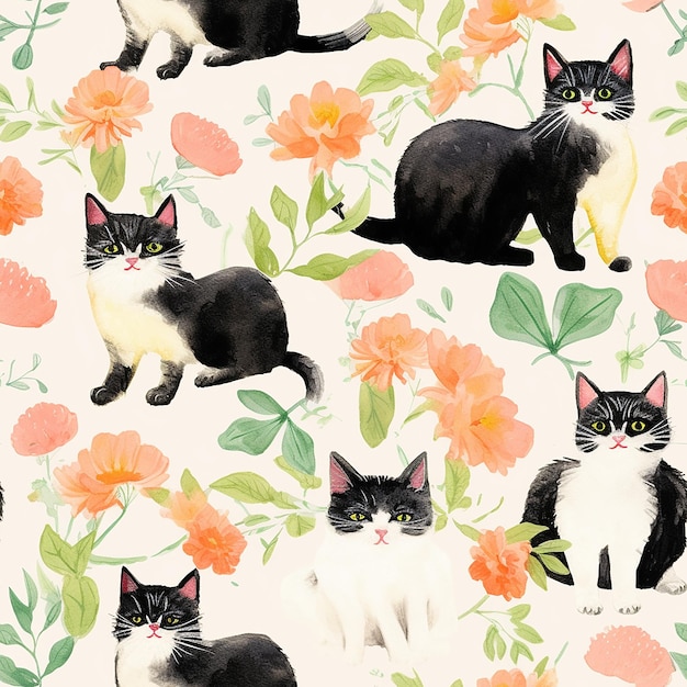 Ilustração de gato kitsch vintage