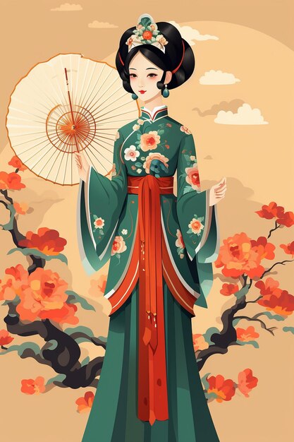 Ilustração de geishas