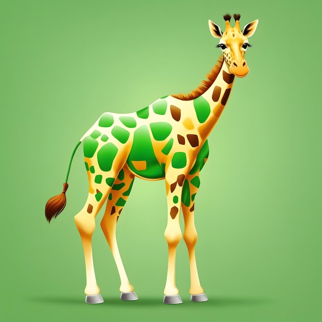 Foto ilustração de girafa ai generative
