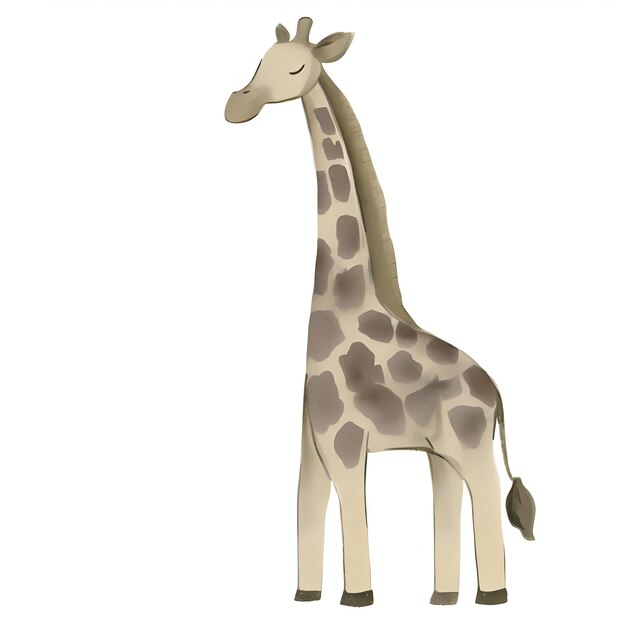 Ilustração de girafa isolada em um fundo branco