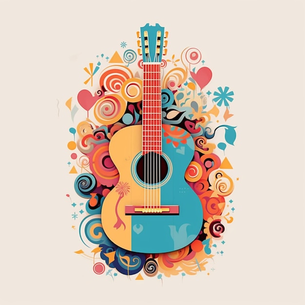 ilustração de guitarra