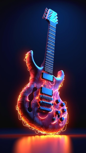 ilustração de guitarra