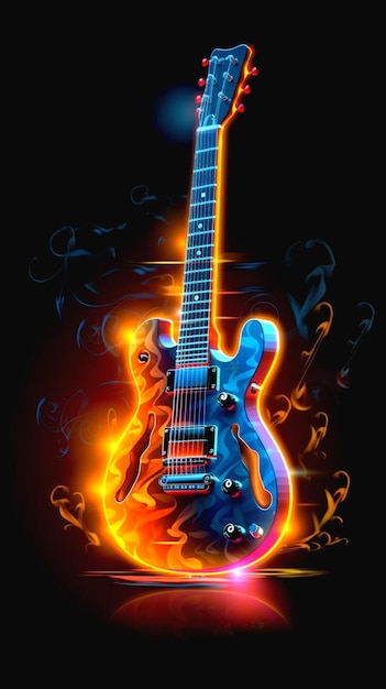 ilustração de guitarra