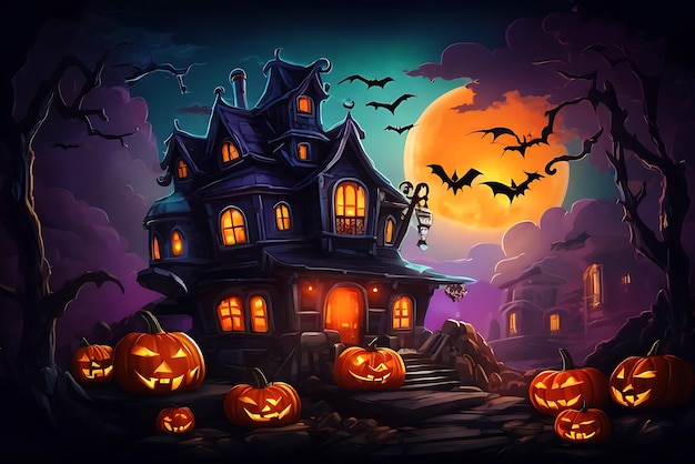 Ilustração de Halloween Imagem Leonardo Ai