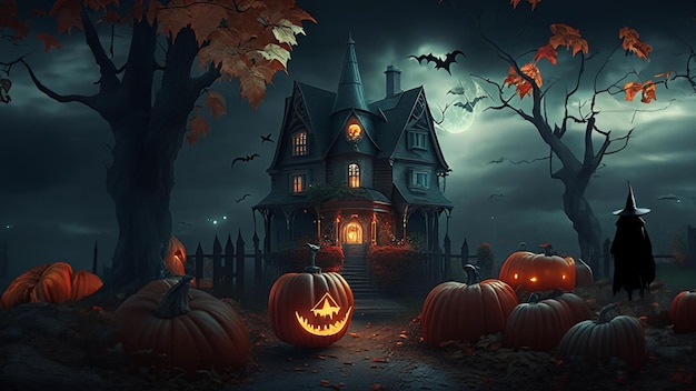 ilustração de halloween para editar