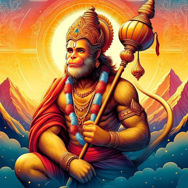 Ilustração de Hanuman Jayanti