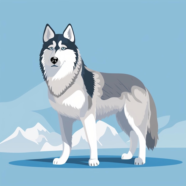 Foto ilustração de husky