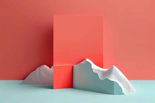 Ilustração de IA generativa de papel de parede de design gráfico mínimo para um estúdio de design gráfico em uma cor de fundo de cores pastel