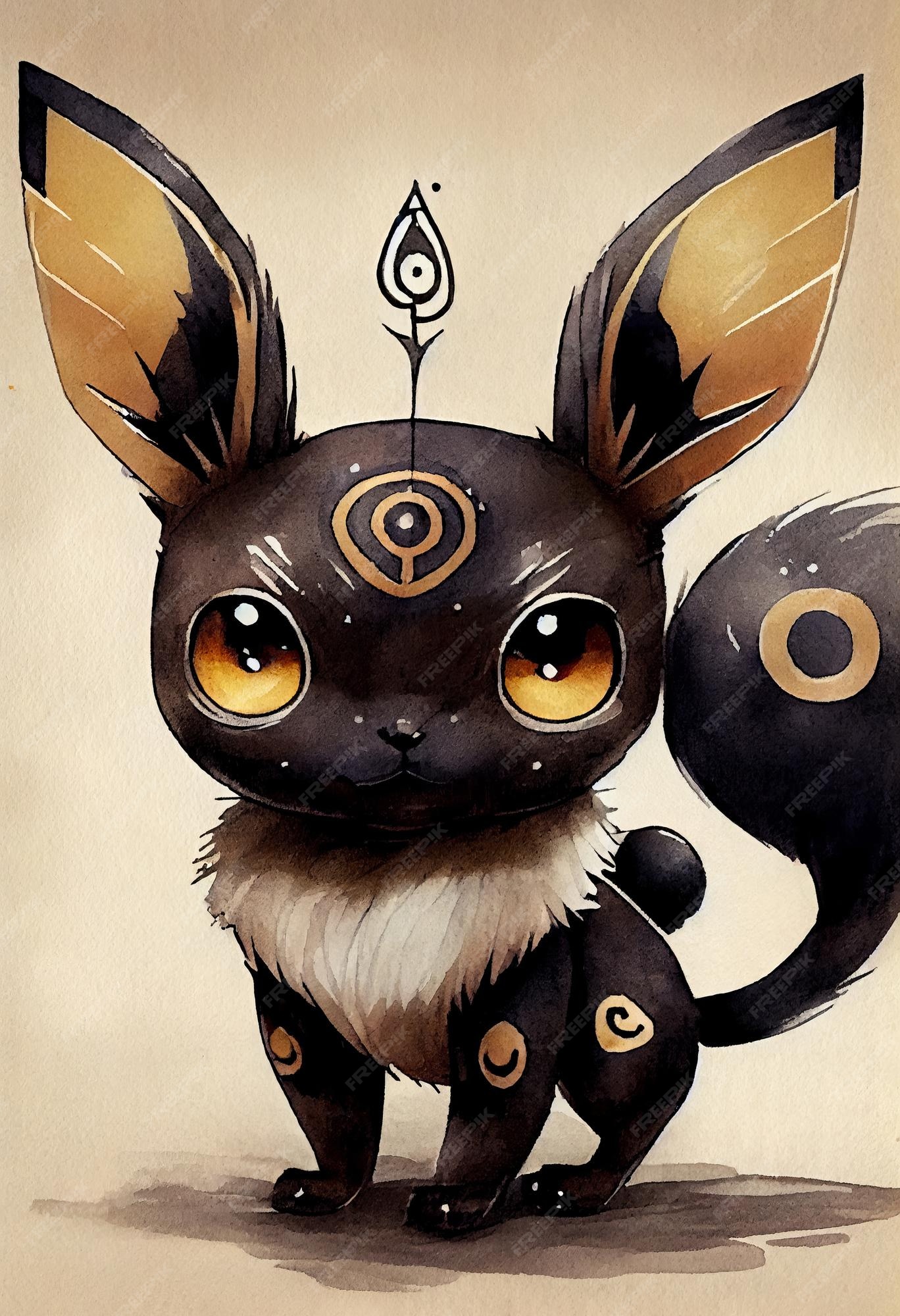 COMO DESENHAR O POKÉMON UMBREON /// HOW TO DRAW UMBREON POKÉMON