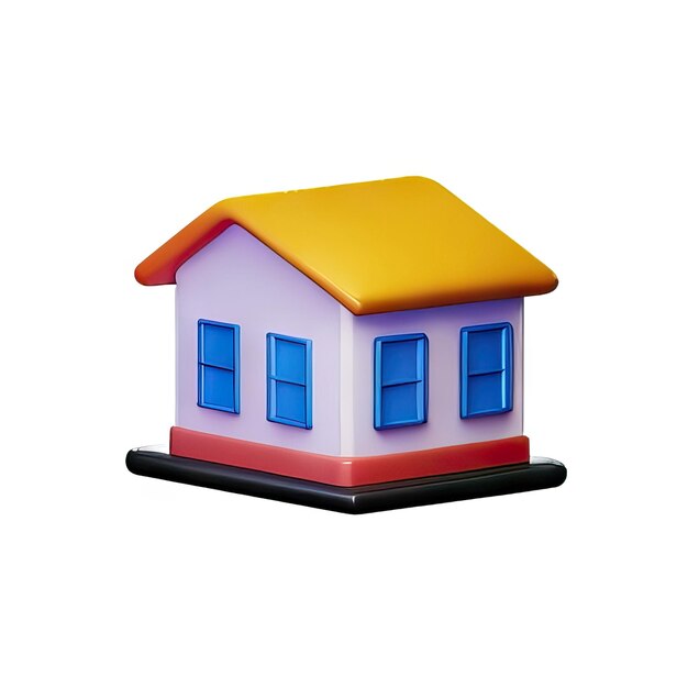 Ilustração de ícone de casa 3D
