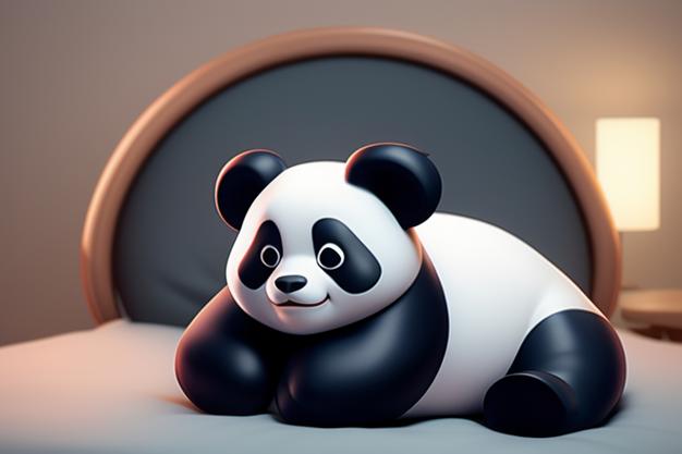 Ilustração de ícone de panda 3d dos desenhos animados c4d renderização  realista animal selvagem panda bonito chinês