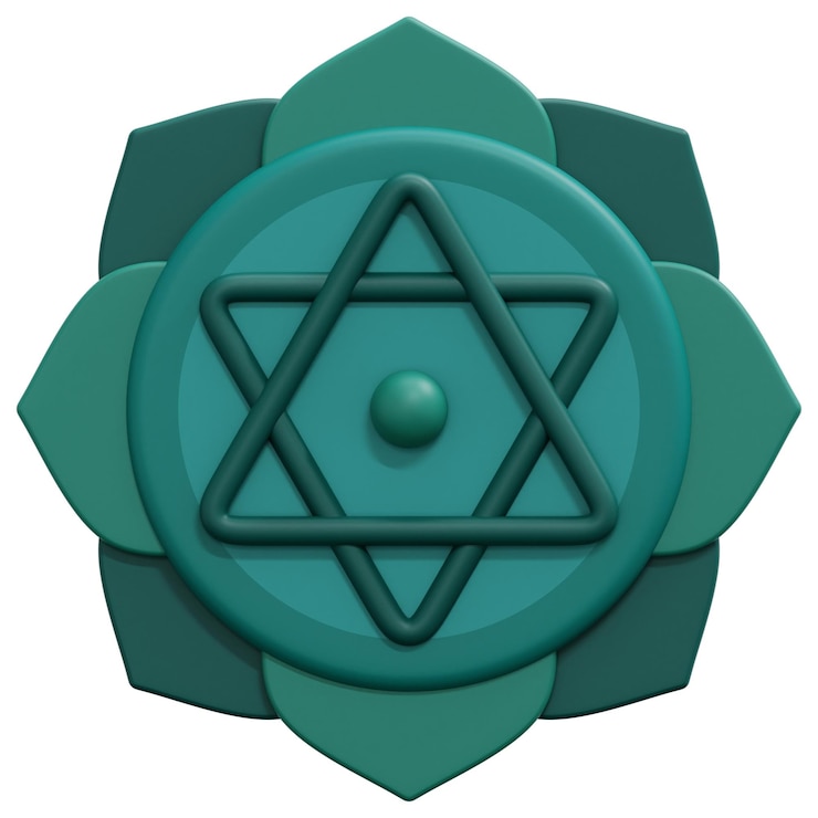 Foto ilustração de ícone de renderização 3d anahata