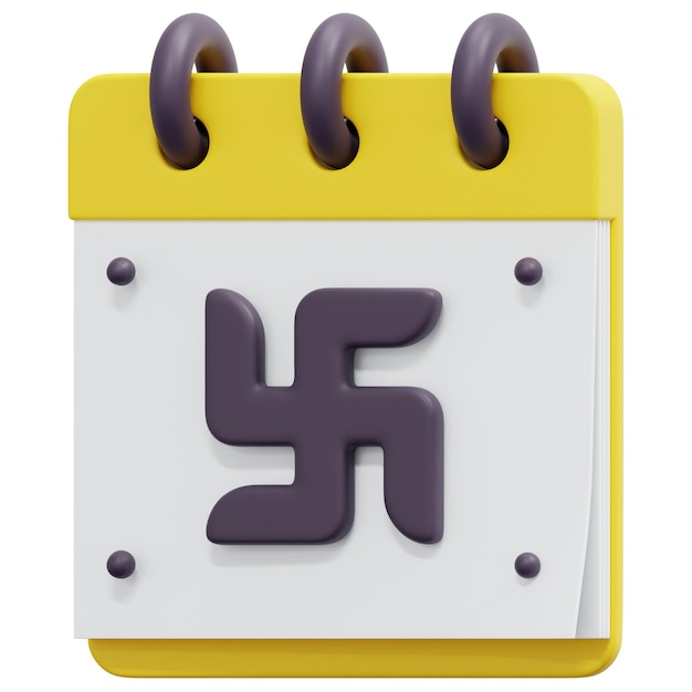 ilustração de ícone de renderização 3d de calendário