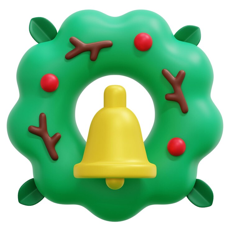Foto ilustração de ícone de renderização 3d de natal
