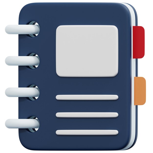 Foto ilustração de ícone de renderização 3d de notebook