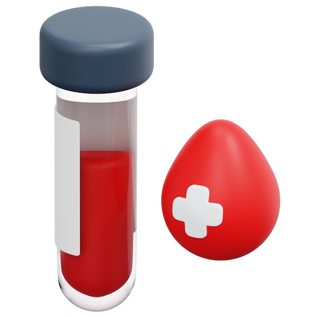 ilustração de ícone de renderização 3d de sangue