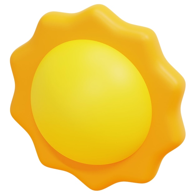 ilustração de ícone de renderização 3d sol