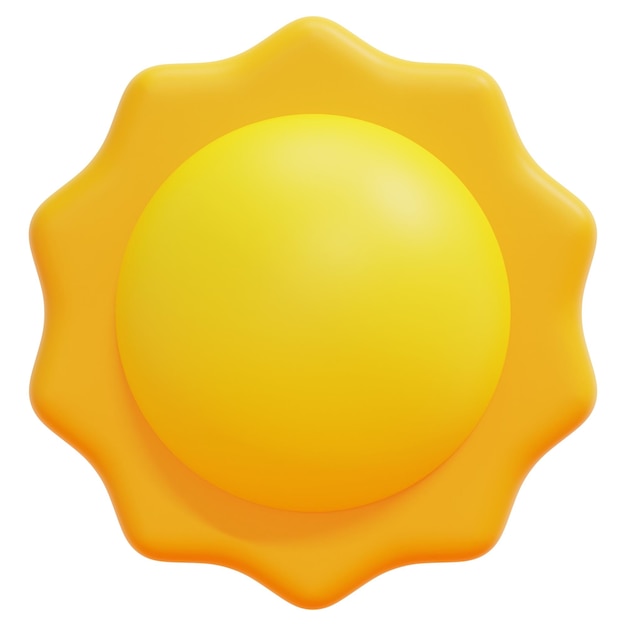 ilustração de ícone de renderização 3d sol