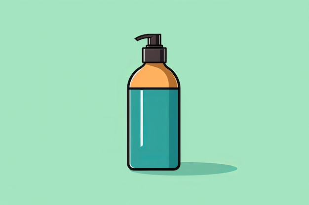 ilustração de ícone plano de frasco de shampoo