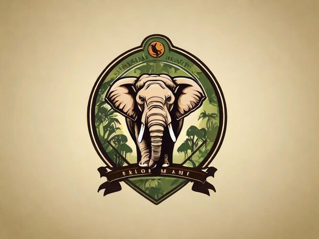 Ilustração de ícone vetorial do logotipo do elefante