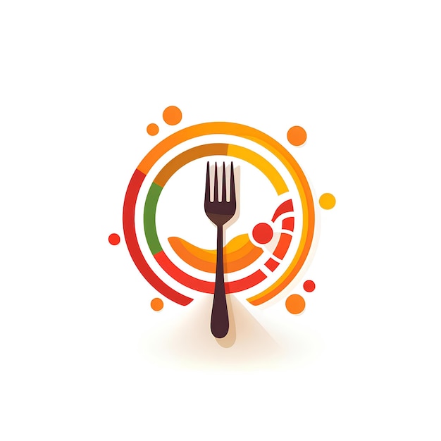 Ilustração de ilustração de logotipo de comida em fundo branco