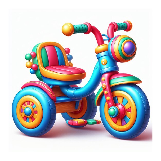 Ilustração de imagem de arte de brinquedo de motocicleta