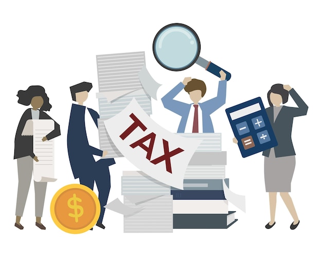 Ilustração de imposto png fundo transparente