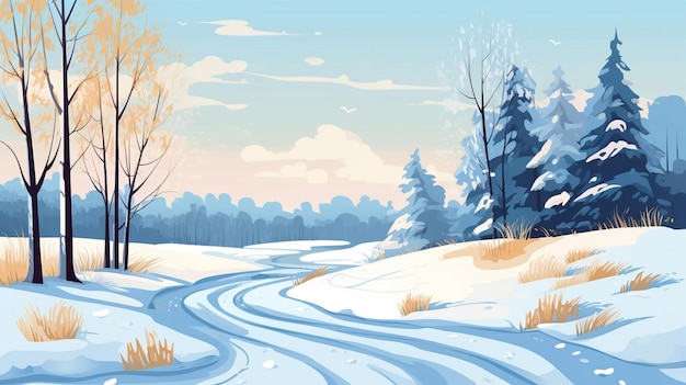 Ilustração de inverno