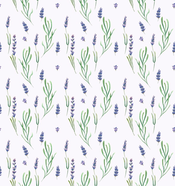 Ilustração de lavanda com aquarelas e giz de cera