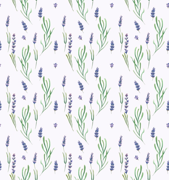 Ilustração de lavanda com aquarelas e giz de cera