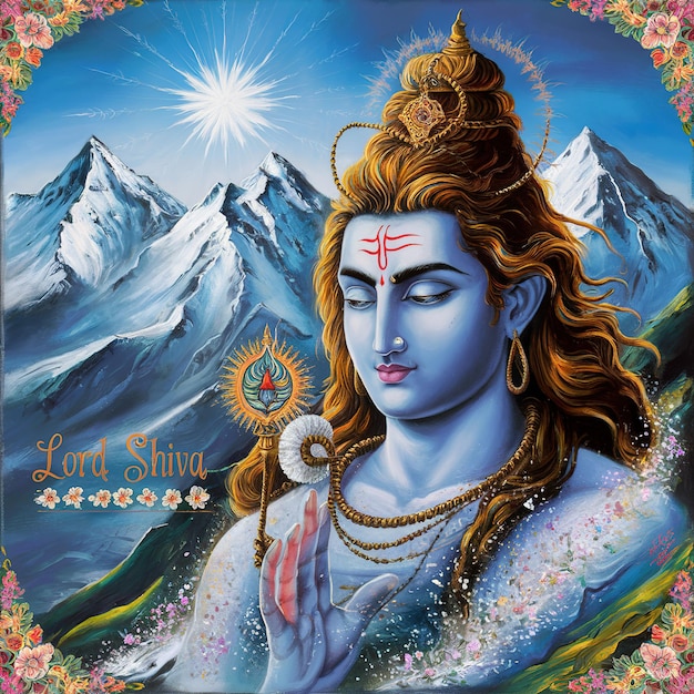 Ilustração de Maha Shivratri do Senhor Shiva Ilustração para Maha Shivlatri