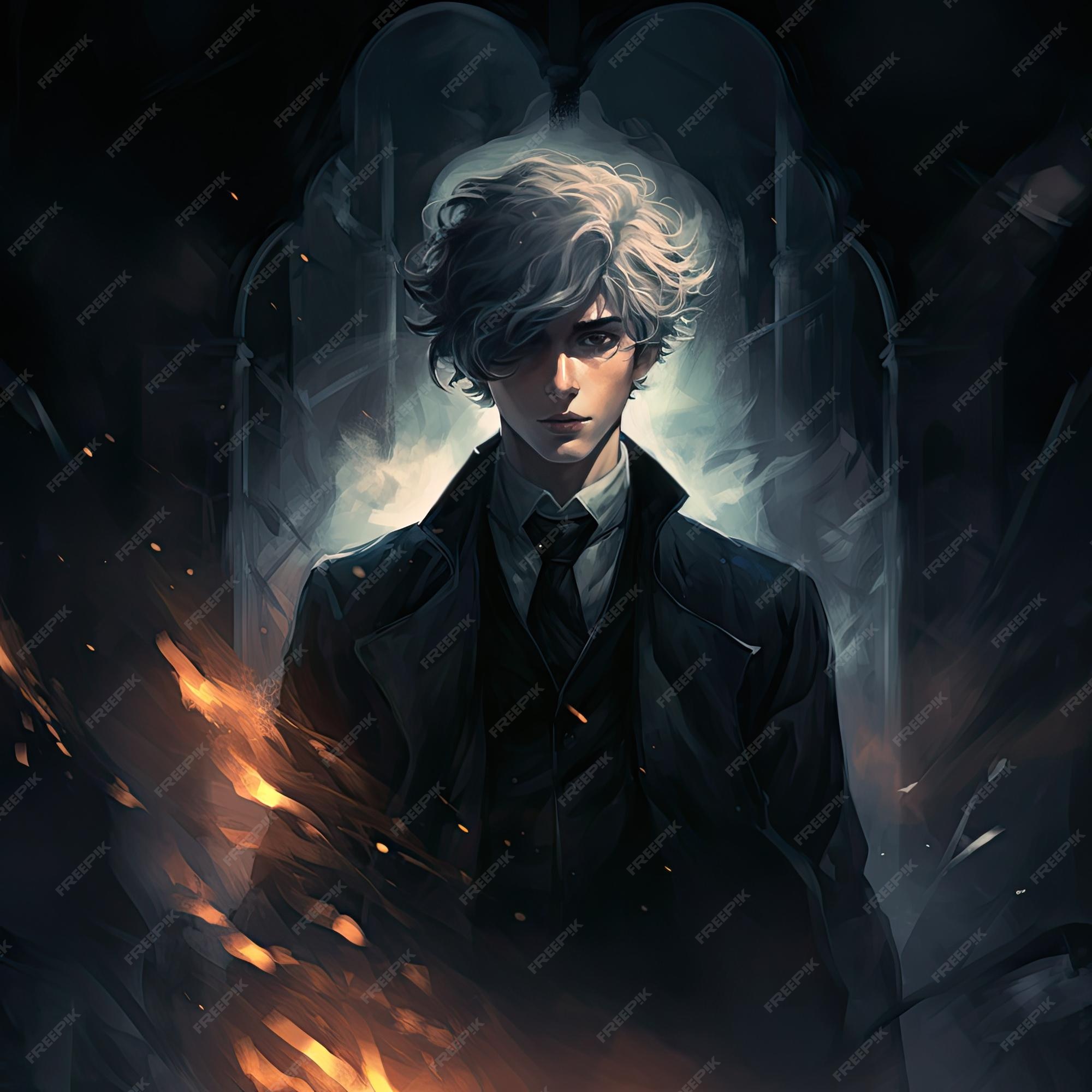 Ilustração de mangá do personagem dark anime harry potter