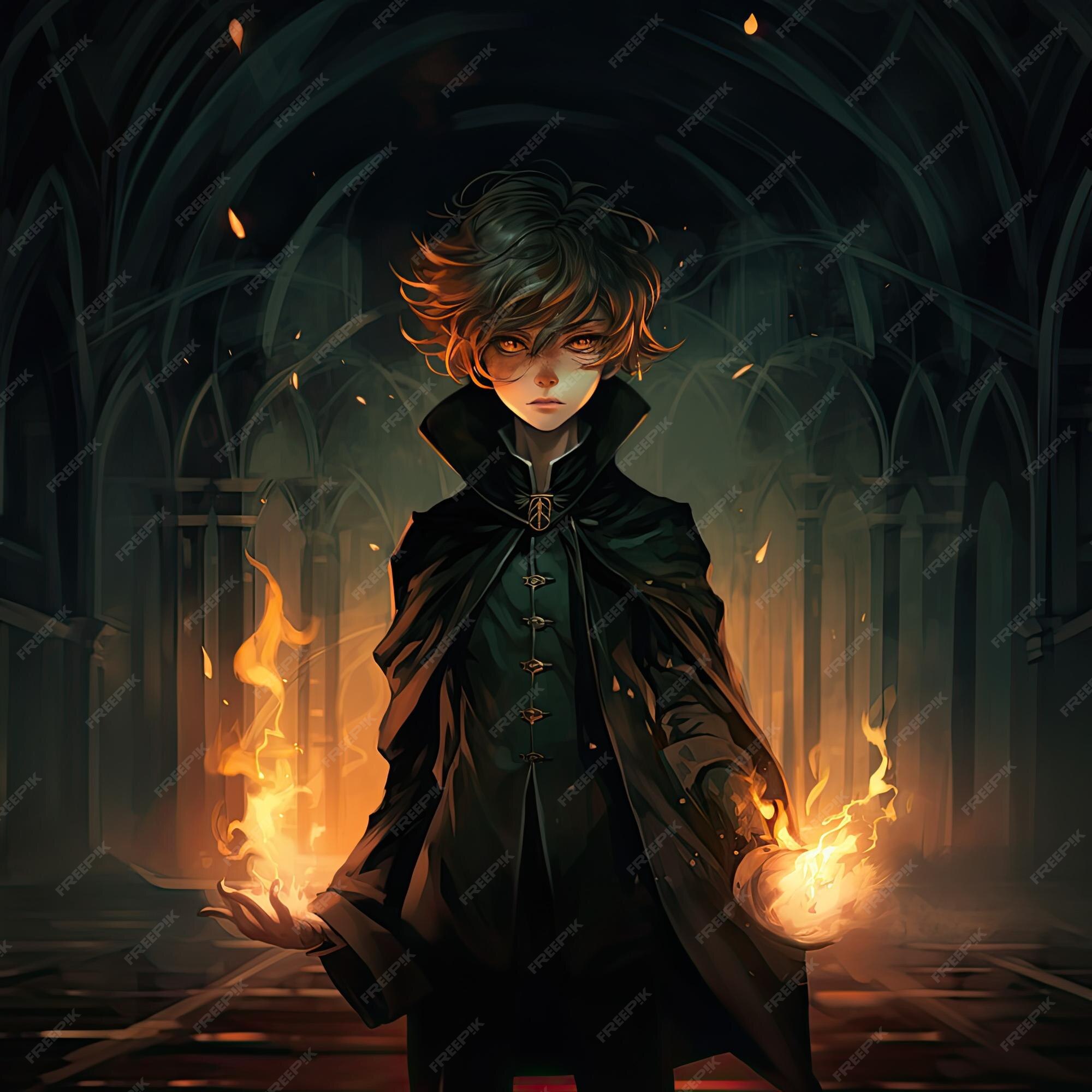 Ilustração de mangá do personagem dark anime harry potter