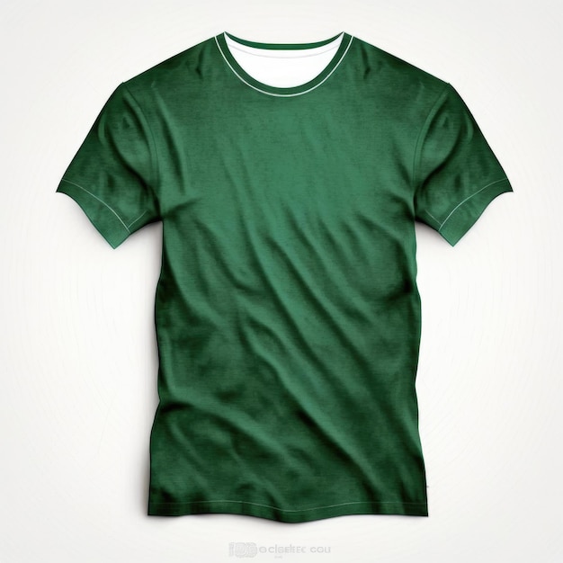 Ilustração de maquete de camiseta verde AI Generative