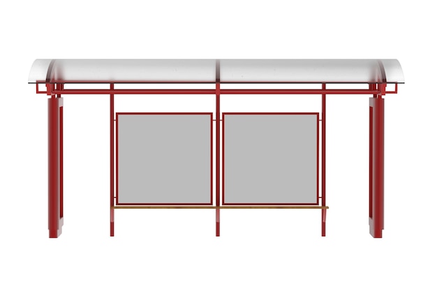 Ilustração de maquete de parada de ônibus