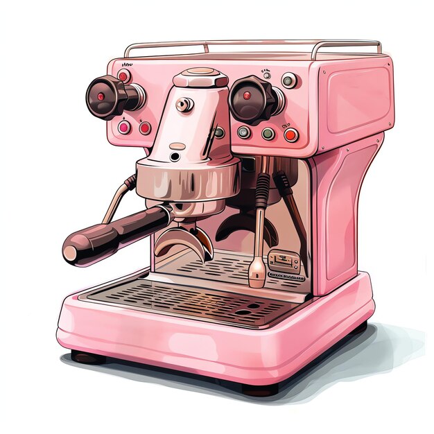 Foto ilustração de máquina de café de padaria bonita