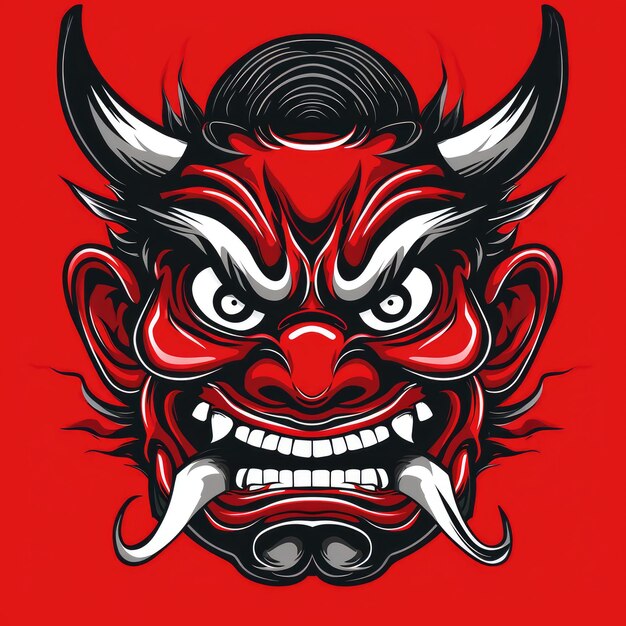 Foto ilustração de máscara de hannya