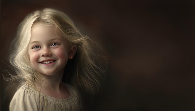 ilustração de menina loira
