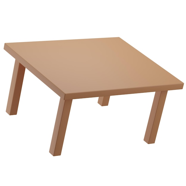 Foto ilustração de mesa 3d