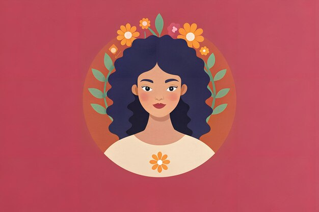 Ilustração de minimalismo de desenho animado do Dia Internacional da Mulher