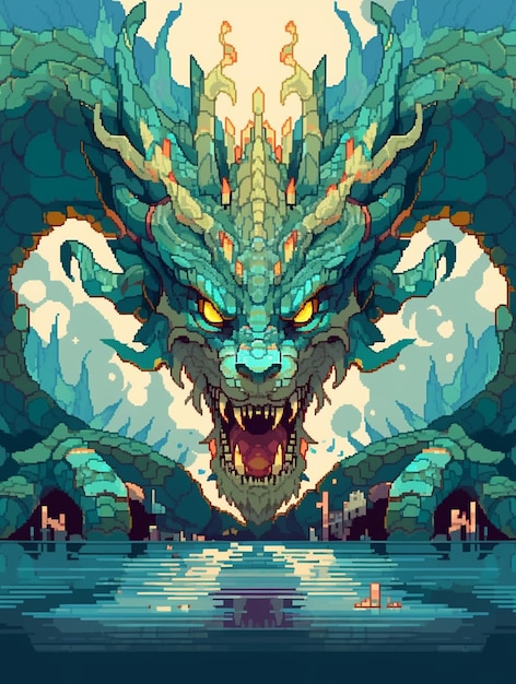 Ilustração de mitologia do dragão