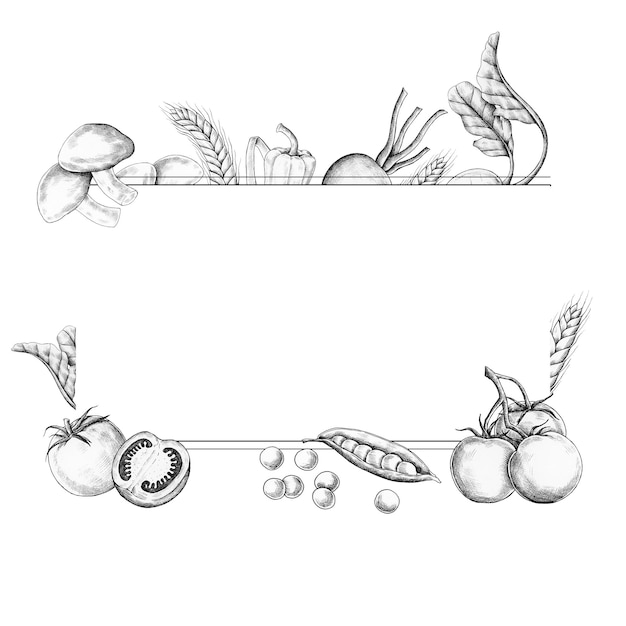 Ilustração de moldura vegetal Png de fundo transparente