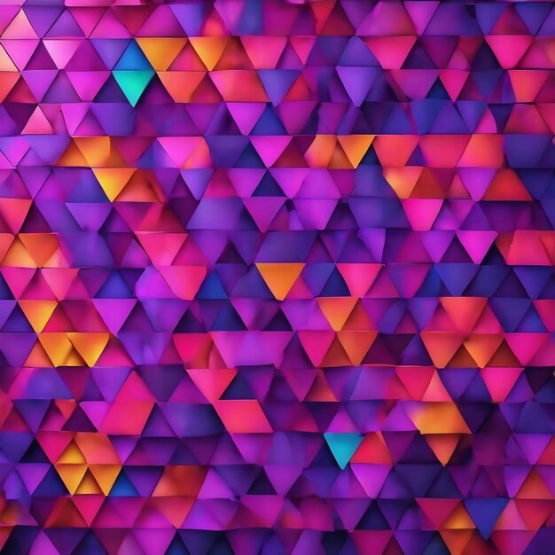 Foto ilustração de mosaico violeta de fundo de triângulos abstratos