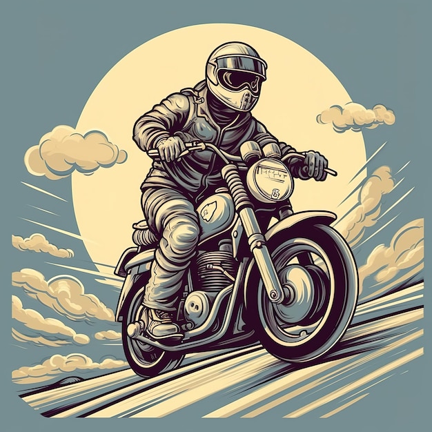 Foto ilustração de motocicleta retrô