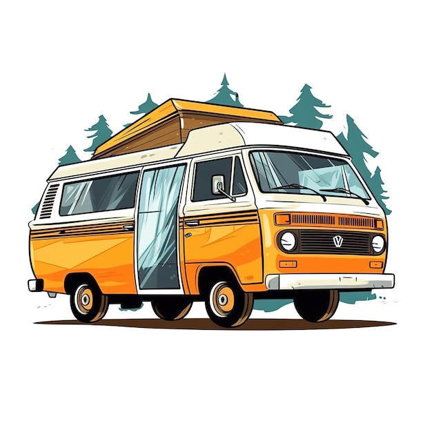 ilustração de motorhome