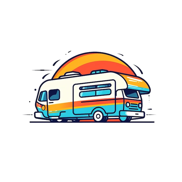 ilustração de motorhome