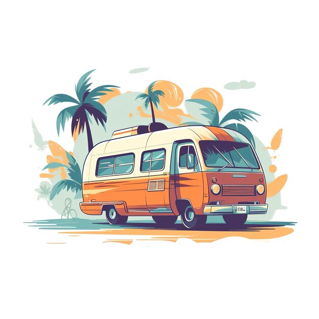 ilustração de motorhome