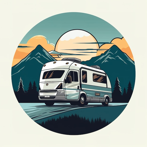 ilustração de motorhome